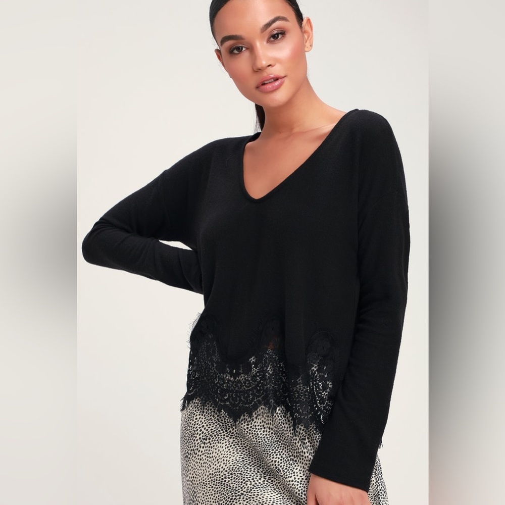 Vici Lace Detail Sweater